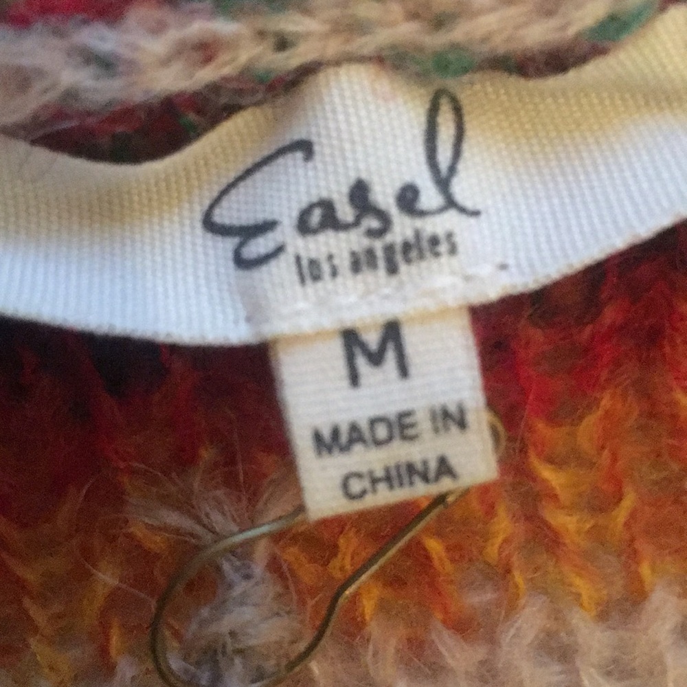 Easel Colorful Buttondown Cardigan - Picture 8 of 13